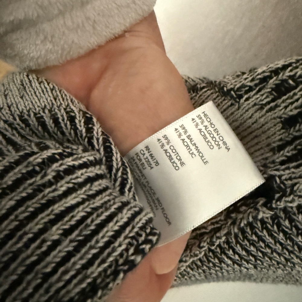 Anthropologie + Ecote Women’s Sweater iGray/ Black Ikat. Open Cardigan- Small - Picture 11 of 13